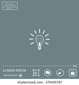 Light lamp sign icon. Idea symbol.
