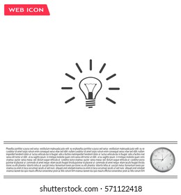 Light lamp sign icon. Idea symbol.