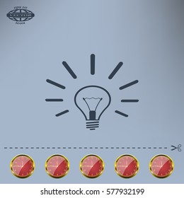 Light lamp sign icon. Idea symbol.