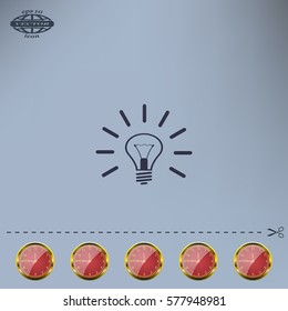 Light lamp sign icon. Idea symbol.