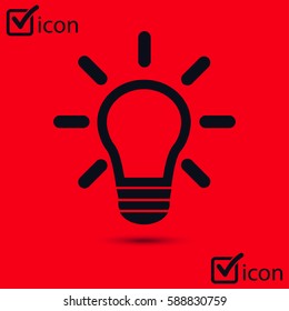 Light lamp sign icon. Idea symbol.Creative thinking and business idea.