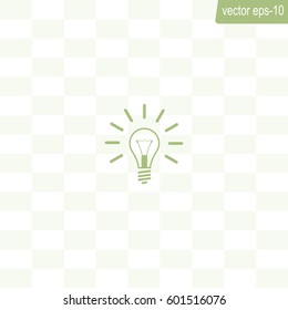 Light lamp sign icon. Idea symbol.