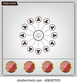 Light lamp sign icon. Idea symbol.