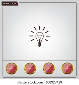 Light lamp sign icon. Idea symbol.