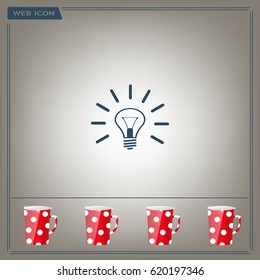 Light lamp sign icon. Idea symbol.