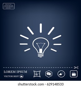 Light lamp sign icon. Idea symbol.