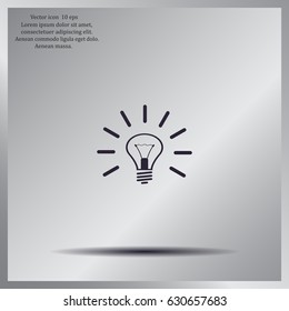 Light lamp sign icon. Idea symbol.