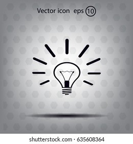 Light lamp sign icon. Idea symbol.