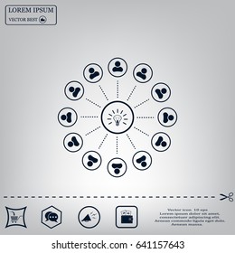 Light lamp sign icon. Idea symbol.