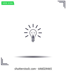 Light lamp sign icon. Idea symbol.