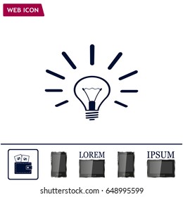 Light lamp sign icon. Idea symbol.