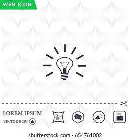 Light lamp sign icon. Idea symbol.