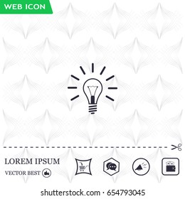 Light lamp sign icon. Idea symbol.