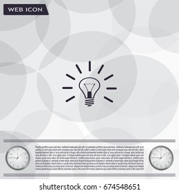 Light lamp sign icon. Idea symbol.