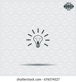 Light lamp sign icon. Idea symbol.