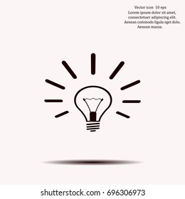 Light lamp sign icon. Idea symbol.