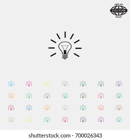 Light lamp sign icon. Idea symbol.