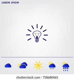 Light lamp sign icon. Idea symbol.