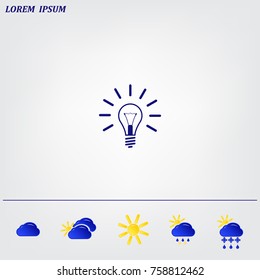 Light lamp sign icon. Idea symbol.