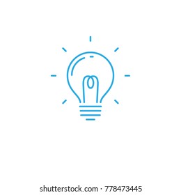 Light lamp sign icon. Idea symbol