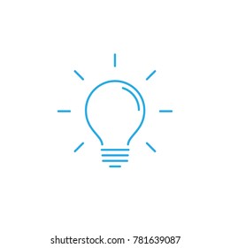 Light lamp sign icon. Idea symbol