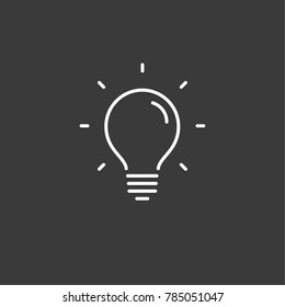 Light lamp sign icon. Idea symbol