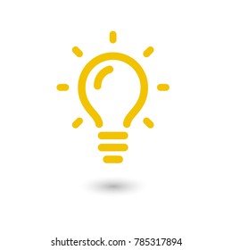 Light lamp sign icon. Idea symbol