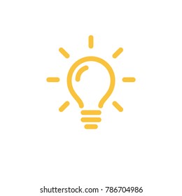 Light lamp sign icon. Idea symbol
