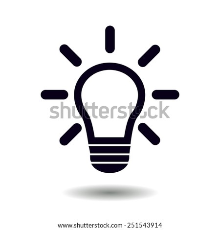 Light lamp sign icon. Idea symbol.