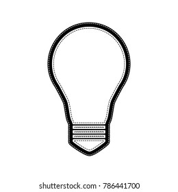 Light lamp sign. Vector. Flat style black icon on white.