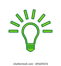 Light lamp sign. Vector. Lemon scribble icon on white background. Isolated