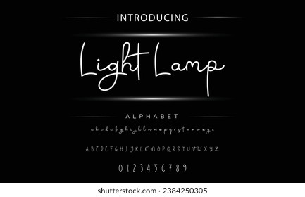Light Lamp signature Font Calligraphy Logotype Script Brush Font Type Font lettering handwritten