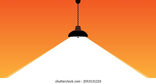 Luz de la ilustración simple de la lámpara