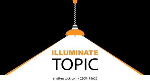 Light from lamp simple illustration