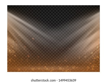 light lamp and Smoke isolated on transparent background