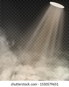 light lamp and Smoke isolated on transparent background