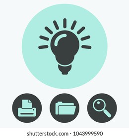 Light lamp vector icon
