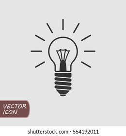 Light lamp vector icon