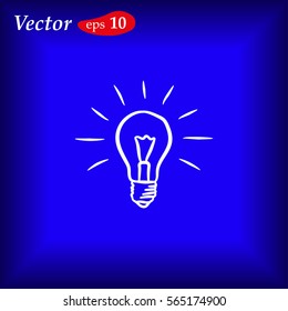 Light lamp vector Icon.