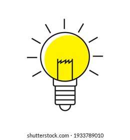 
light lamp vector icon illustration