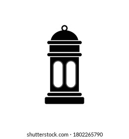 light lantern icon vector symbol of Islamic isolated illustration white background