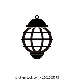 light lantern icon vector symbol of Islamic isolated illustration white background