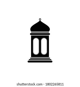 símbolo del vector del icono de la linterna de luz, símbolo del fondo blanco de la ilustración aislada islámica