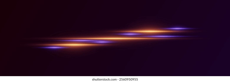 Light laser line effect, horizontal beam of light.