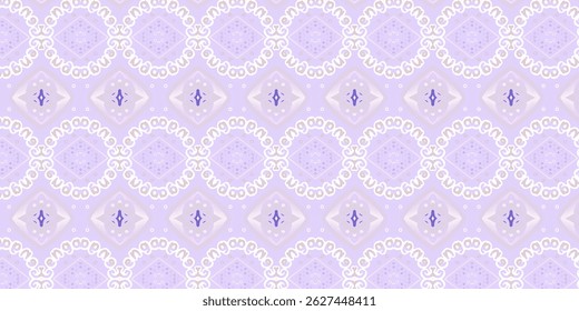 Padrão sem emenda geométrico de lavanda leve com ornamentos decorativos