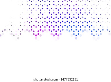 Light layout with circle shapes. Abstract illustration with colored bubbles in nature style. Pattern for futuristic ad, booklets.