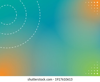 Light leak background with dominant blue green color gradation and wavy dotted line