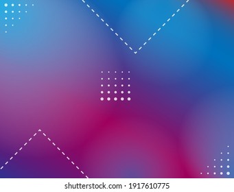 Light leak background with dominant blue purple red color gradation and wavy dotted line