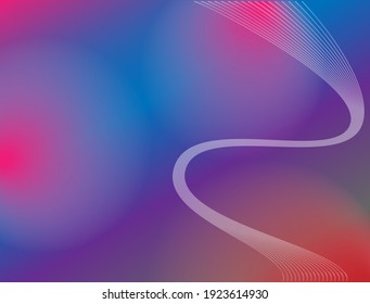Light leak background with dominant blue purple gradations and wavy sonar lines