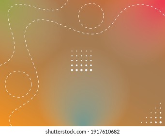 Leckiger Hintergrund mit dominanter brauner orangefarbener Farbkorrektur und gewellter Linie